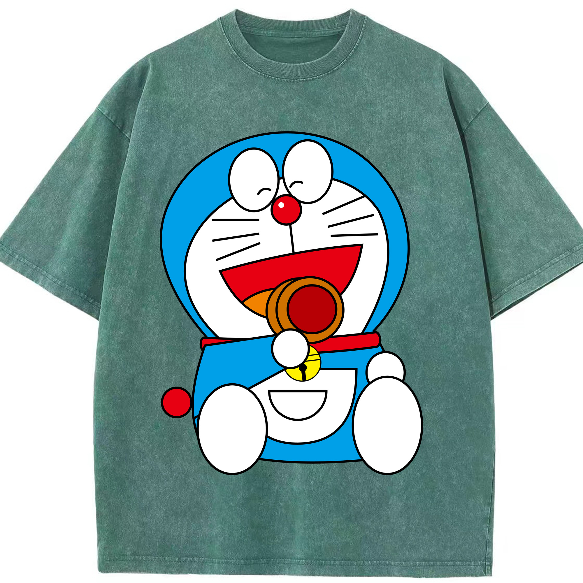 （画像用） ドラえもん Doraemon 綿100% ヴィンテージ風 半袖Tシャツ（フロントプリント）